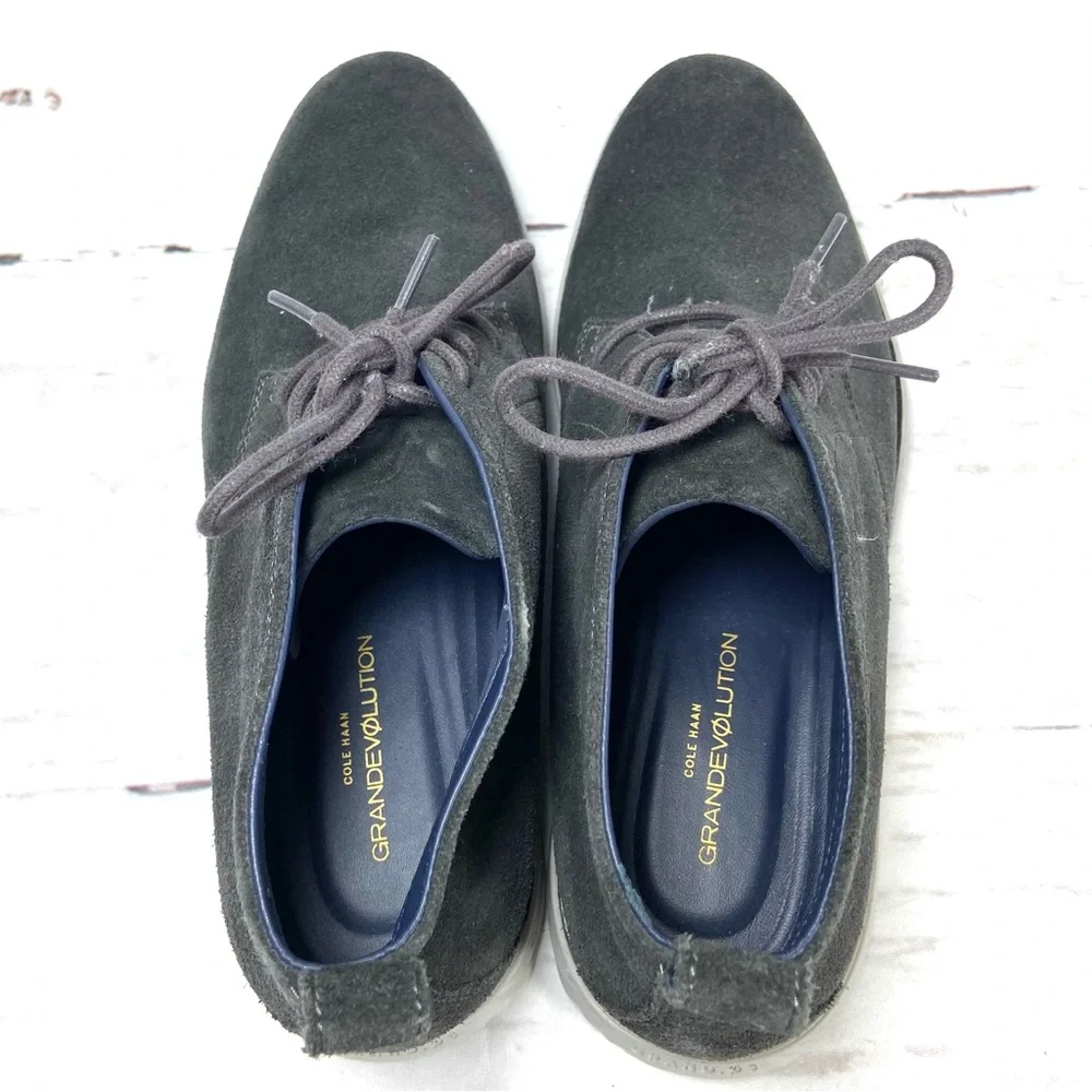 Cole Haan Grand Evolution Mens Chukka Boots Size 10M Gray ‎ Suede Lace Up